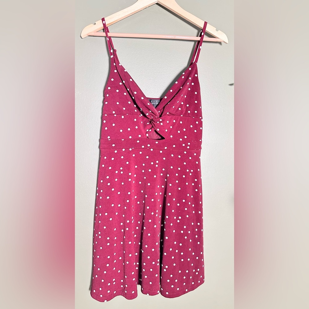 Chic Polka Dot Peekaboo Dress (Medium)